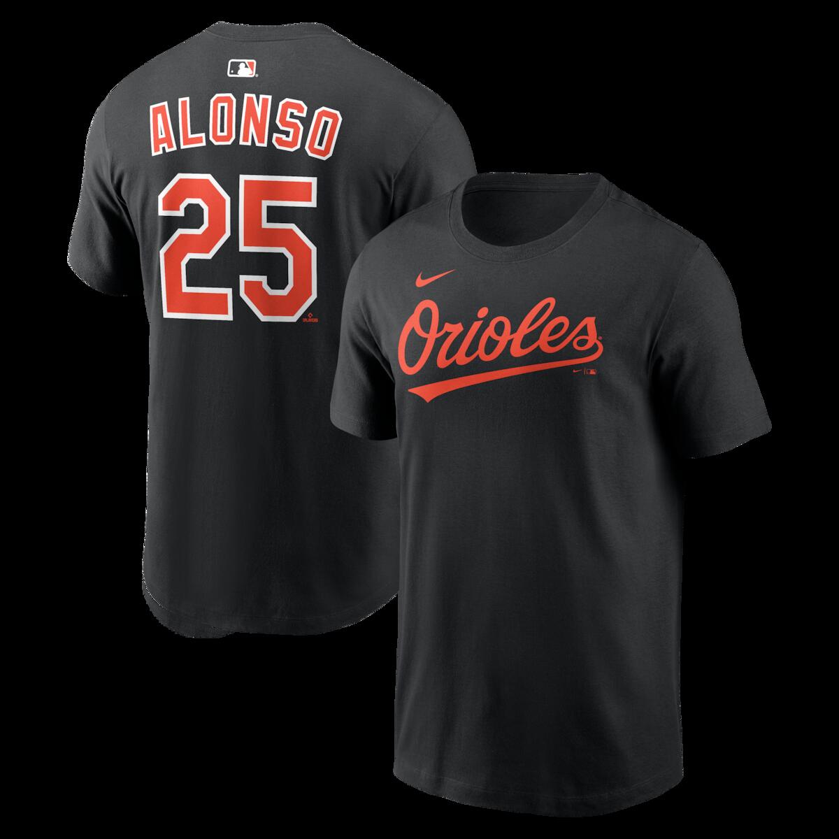 【公式グッズ】MLB オリオールズ ピート・アロンソ ネーム&ナンバー Tシャツ Nike/ナイキ メンズ ブラック (Nike Men's N&N CORE Tee - 2026)｜Fanatics公式ストア 店
