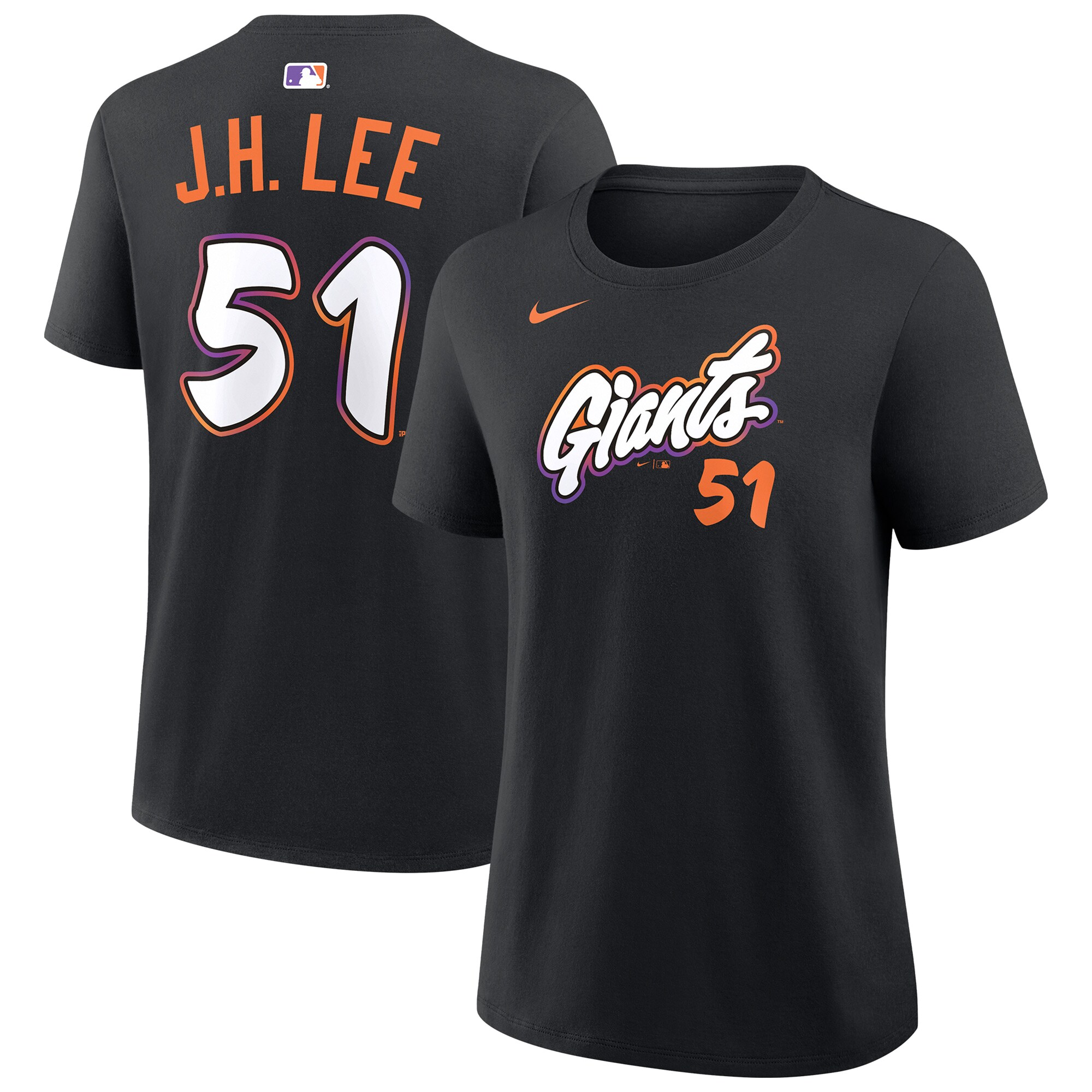 【公式グッズ】MLB ジャイアンツ チョン・フーリ ネーム&ナンバー Tシャツ Nike/ナイキ レディース ブラック (Women's 2026 City Connect Carry-Over N&N Tee)｜Fanatics公式ストア 店 9,266円