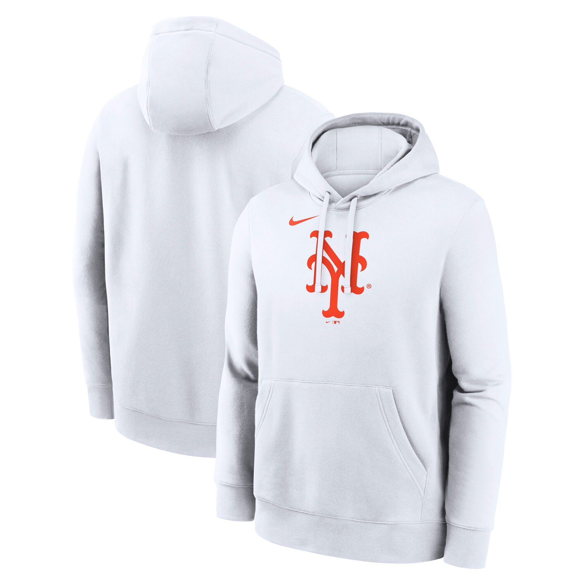 【公式グッズ】MLB メッツ パーカー Nike/ナイキ メンズ ホワイト (Men's Nike MLB Logo Club Fleece Hood)