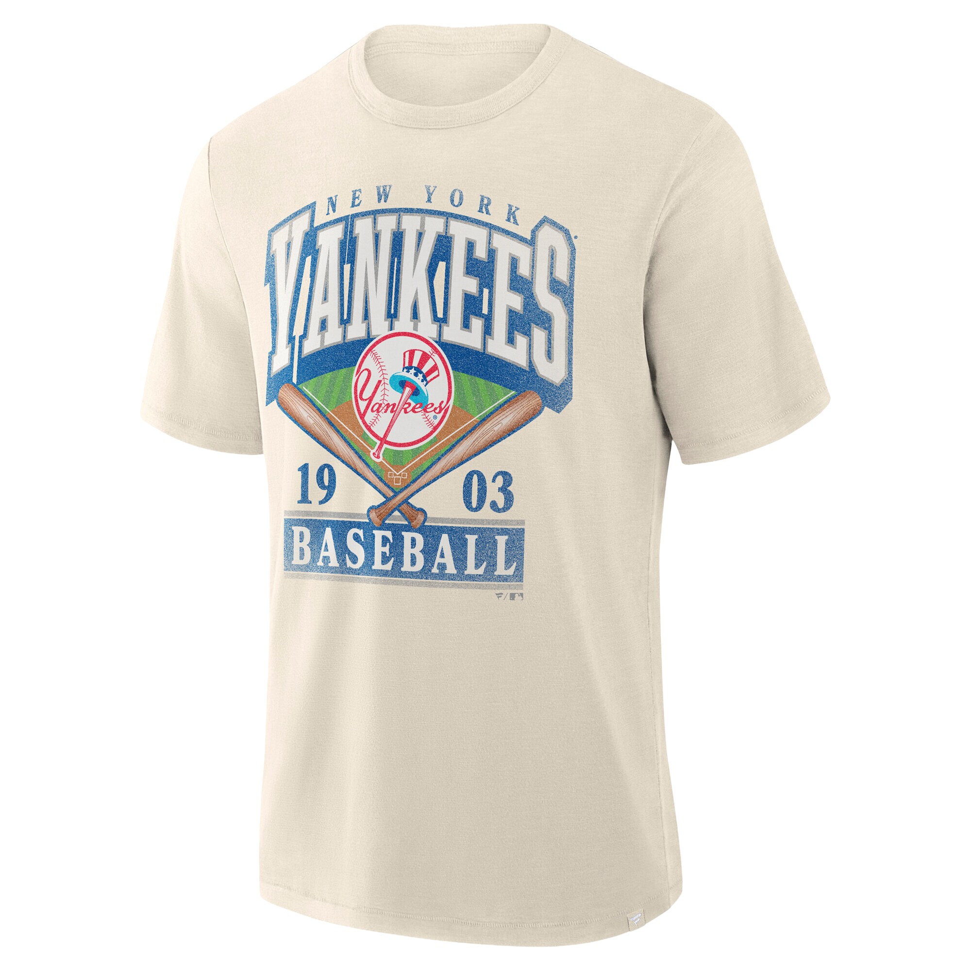 【公式グッズ】MLB ヤンキース Tシャツ （大きいサイズ） Fanatics/ファナティクス メンズ クリーム (S/S SCREEN TEE)