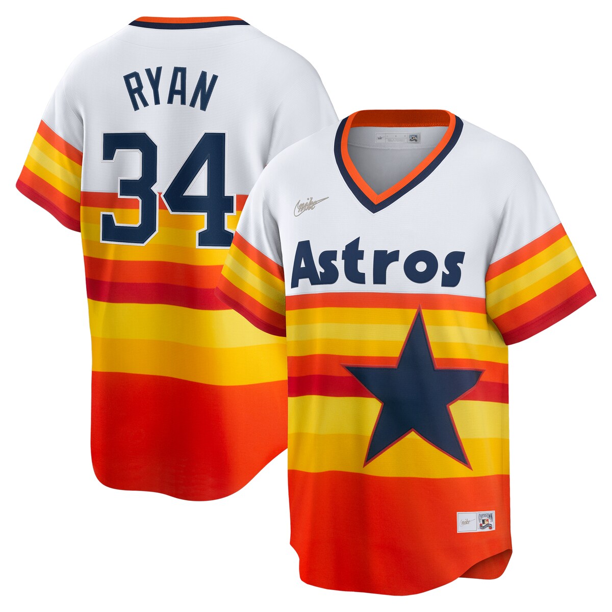 【公式グッズ】MLB アストロズ ノーラン・ライアン ユニフォーム Nike/ナイキ メンズ ホワイト (MLB Nike Men's Official Cooperstown Player Jersey)