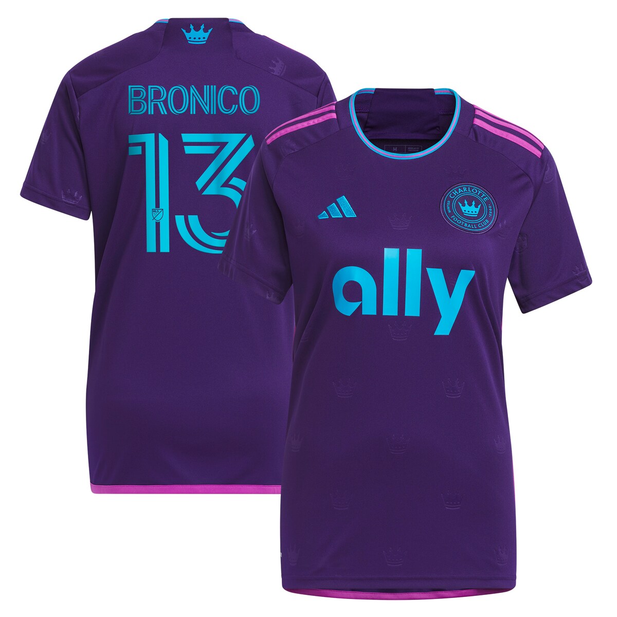 【公式グッズ】MLS シャーロットFC ブロニコ レプリカ ユニフォーム Adidas/アディダス レディース パープル (15879 JERLADCRP)