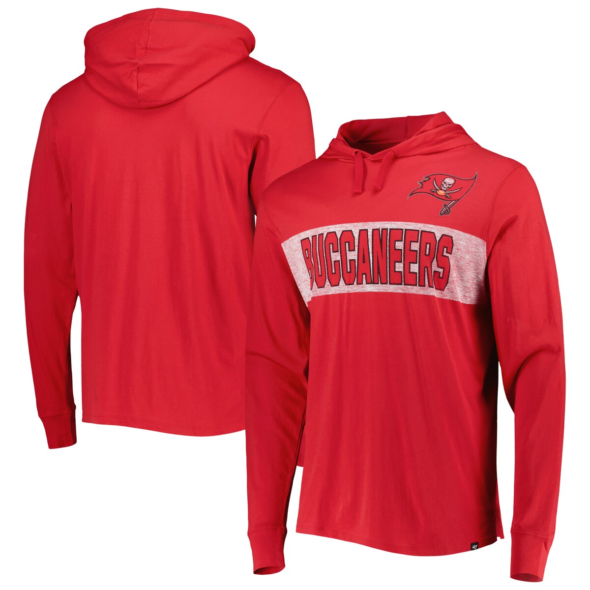 【公式グッズ】NFL バッカニアーズ 長袖 Tシャツ '47/フォーティーセブン/フォーティーセブン メンズ レッド (Men's 47 Brand Field Franklin Hood)｜Fanatics公式ストア 店 11,534円