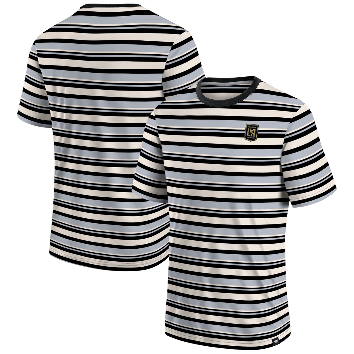 【公式グッズ】MLS LAFC Tシャツ Fanatics/ファナティクス メンズ ブラック (NUT S23 Men's Shot Clock Stripe Tee)