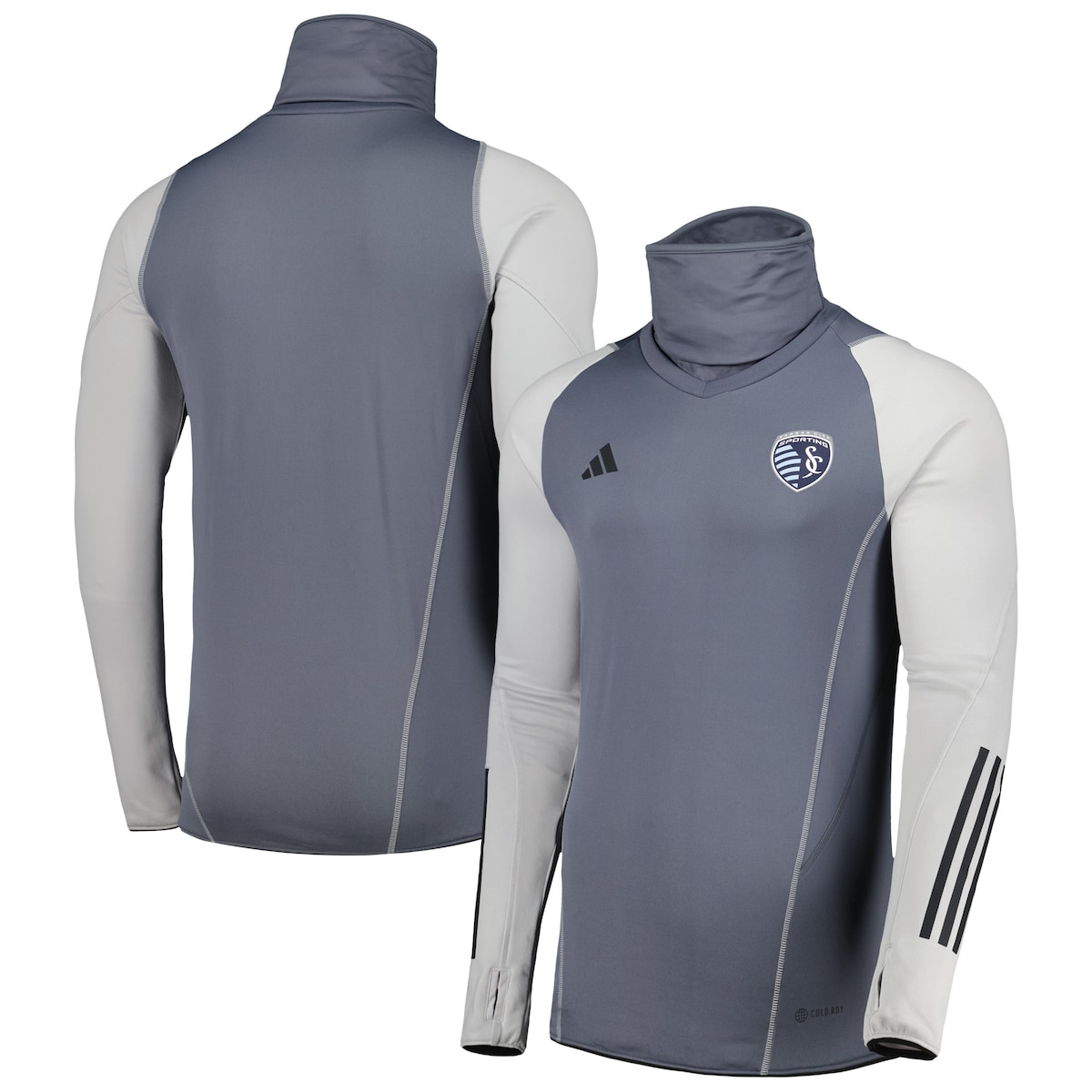 【公式グッズ】MLS カンザスシティ トレーナー Adidas/アディダス メンズ グレイ (ADI S23 Men's Warm Top)