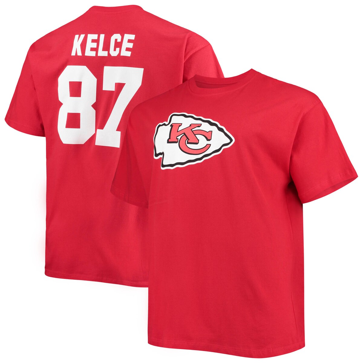 【公式グッズ】NFL チーフス トラビス・ケルシー Tシャツ (大きいサイズ) Fanatics/ファナティクス メンズ レッド (Men's Big & Tall Player N&N SST)|Fanatics公式ストア 店
