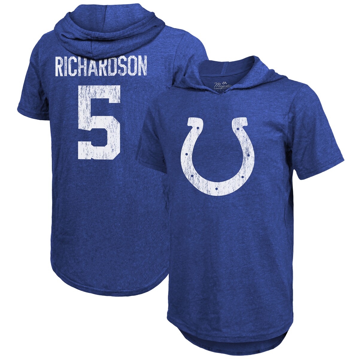 【公式グッズ】NFL コルツ アンソニー・リチャードソン Tシャツ Majestic/マジェスティック メンズ ロイヤル (Men's SS Player N&N Hood)