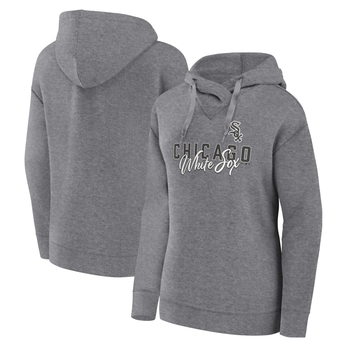 【公式グッズ】MLB ホワイトソックス プルオーバー パーカー Fanatics/ファナティクス レディース ヘザーグレイ (MLB SPB 23 WOMEN'S SCRIPT FAVORITE LIGHTWEIGHT PULLOVER HOOD)｜Fanatics公式ストア 店