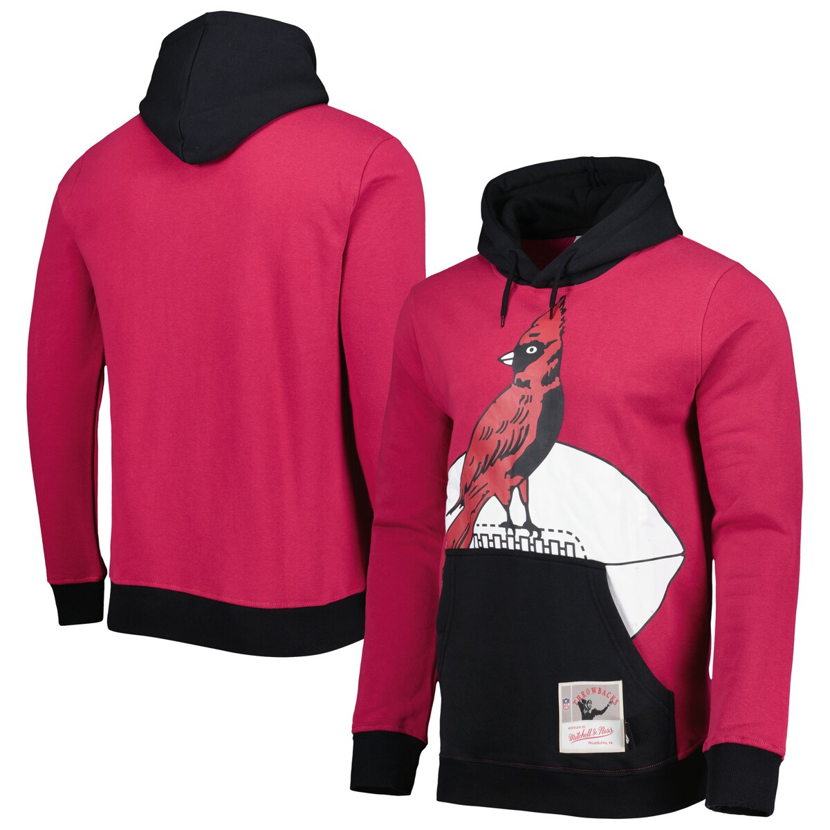 【公式グッズ】NFL カーディナルス プルオーバー パーカー Mitchell & Ness/ミッチェル＆ネス メンズ カージナルレッド (22 NFL MENS BIG FACE HOODY 5.0)