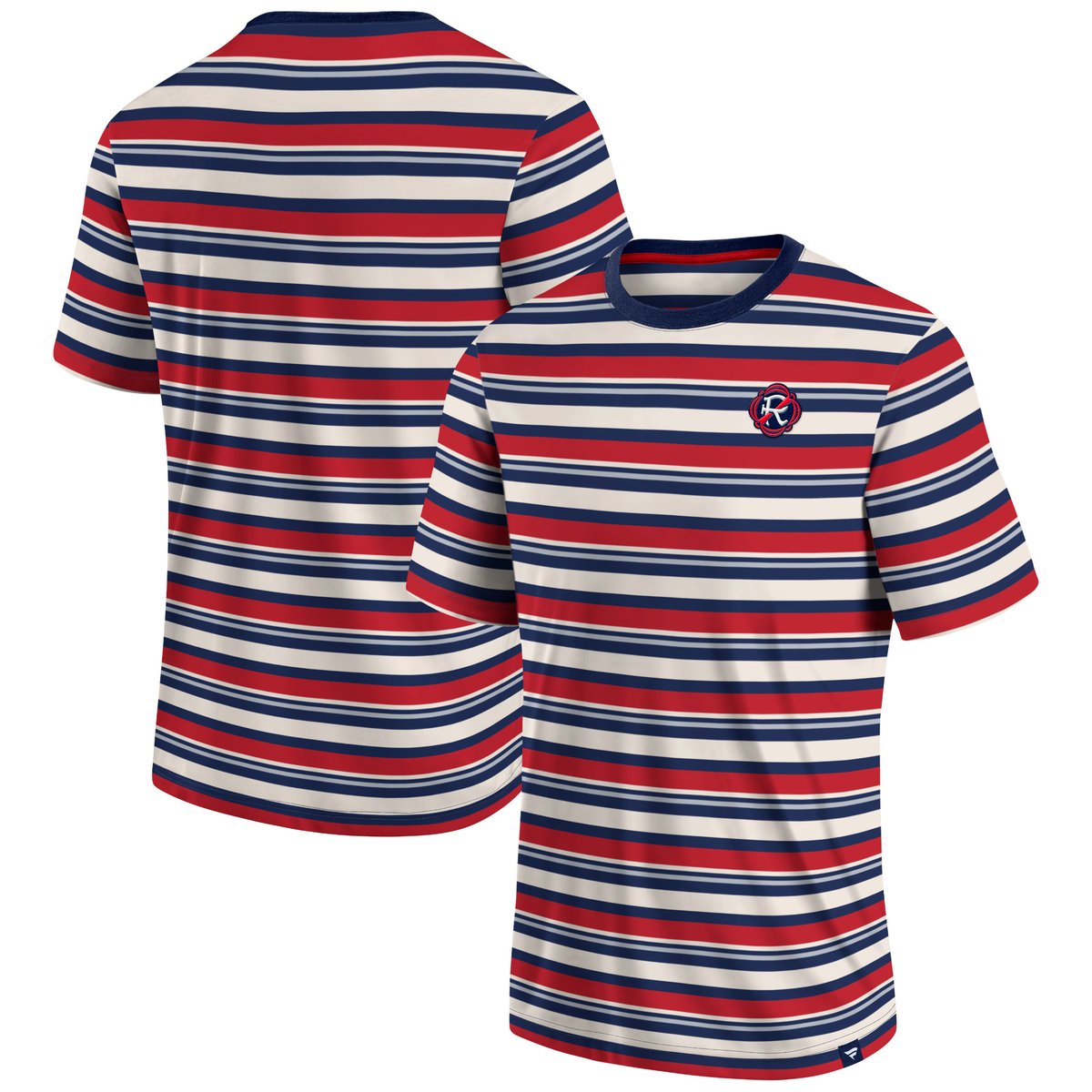 【公式グッズ】MLS レボリューション Tシャツ Fanatics/ファナティクス メンズ レッド (NUT S23 Men's Shot Clock Stripe Tee)