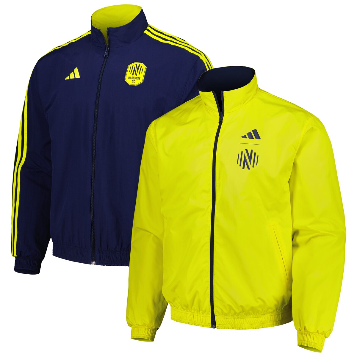 【公式グッズ】MLS ナッシュビル・SC ジャケット Adidas/アディダス メンズ ネイビー (ADI S23 Men's Reversible Anthem Jacket)