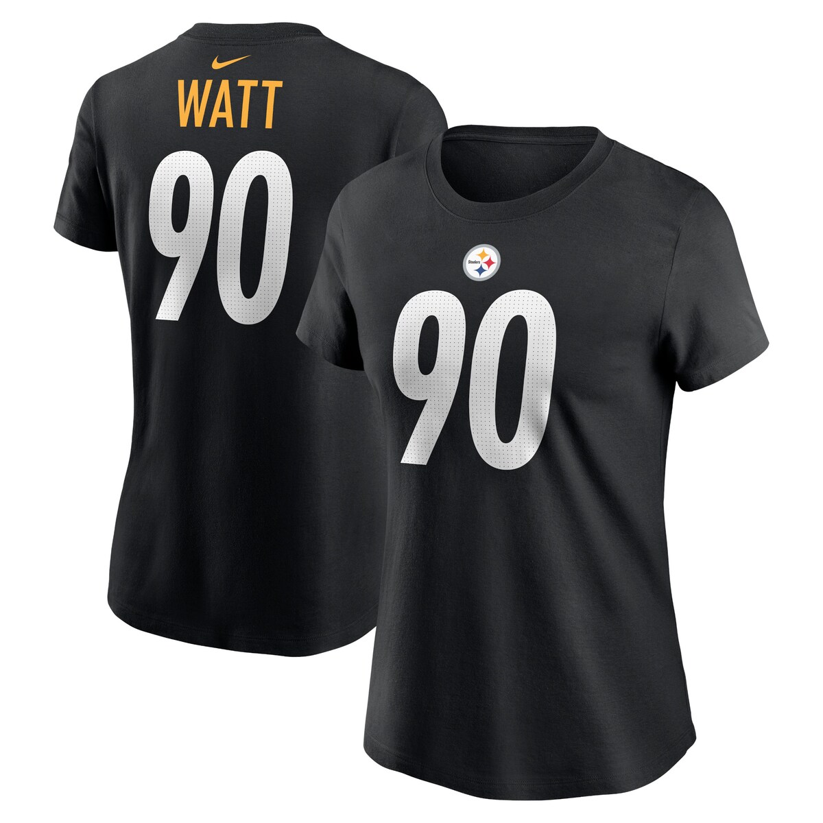 【公式グッズ】NFL スティーラーズ T.J.ワット Tシャツ Nike/ナイキ レディース ブラック (23 Women's Nike Player N&N SST)