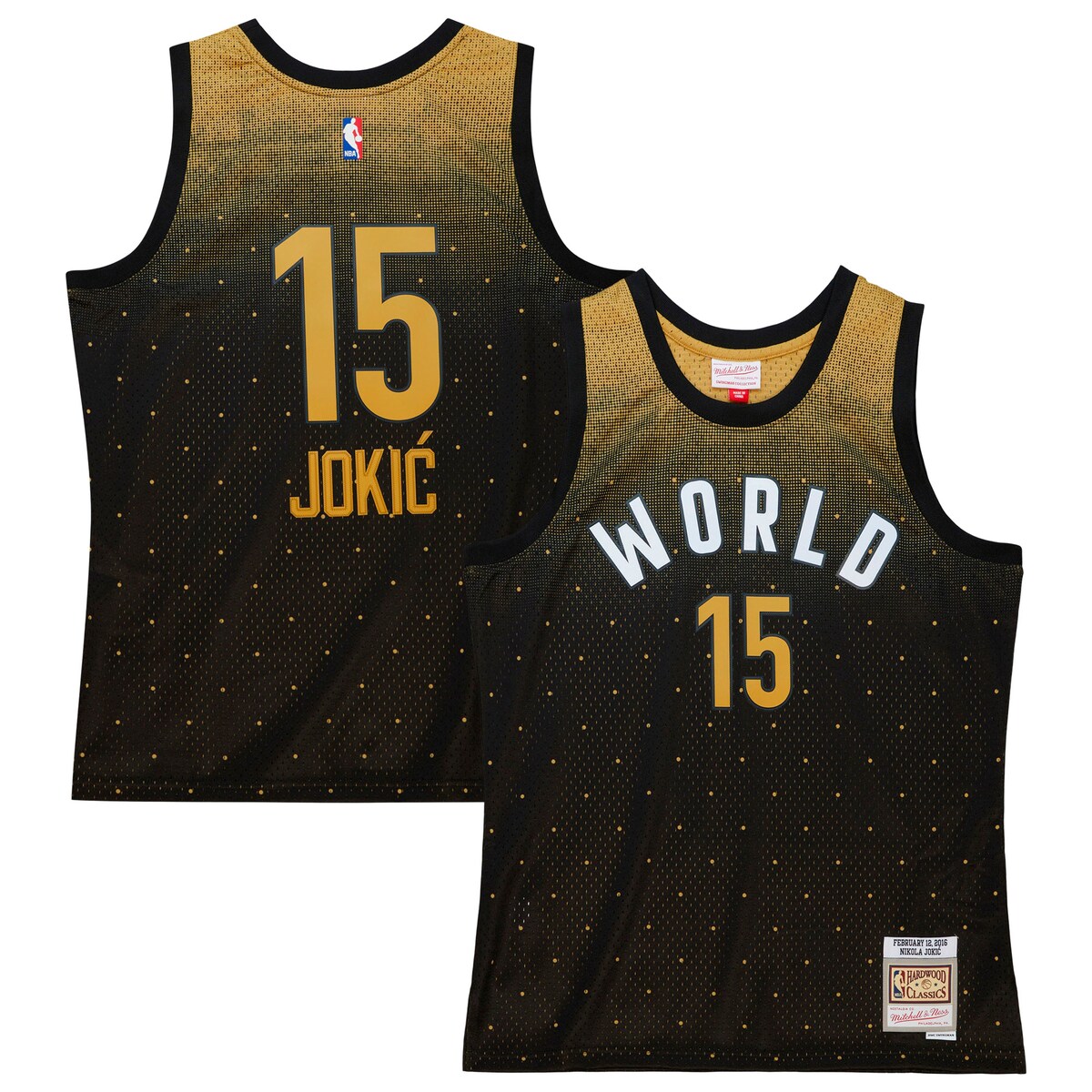 【公式グッズ】NBA ライジングスター ニコラ・ヨキッチ ユニフォーム Mitchell & Ness/ミッチェル＆ネス メンズ ブラック (MNC NBA HWC Mens Swingman Jersey)