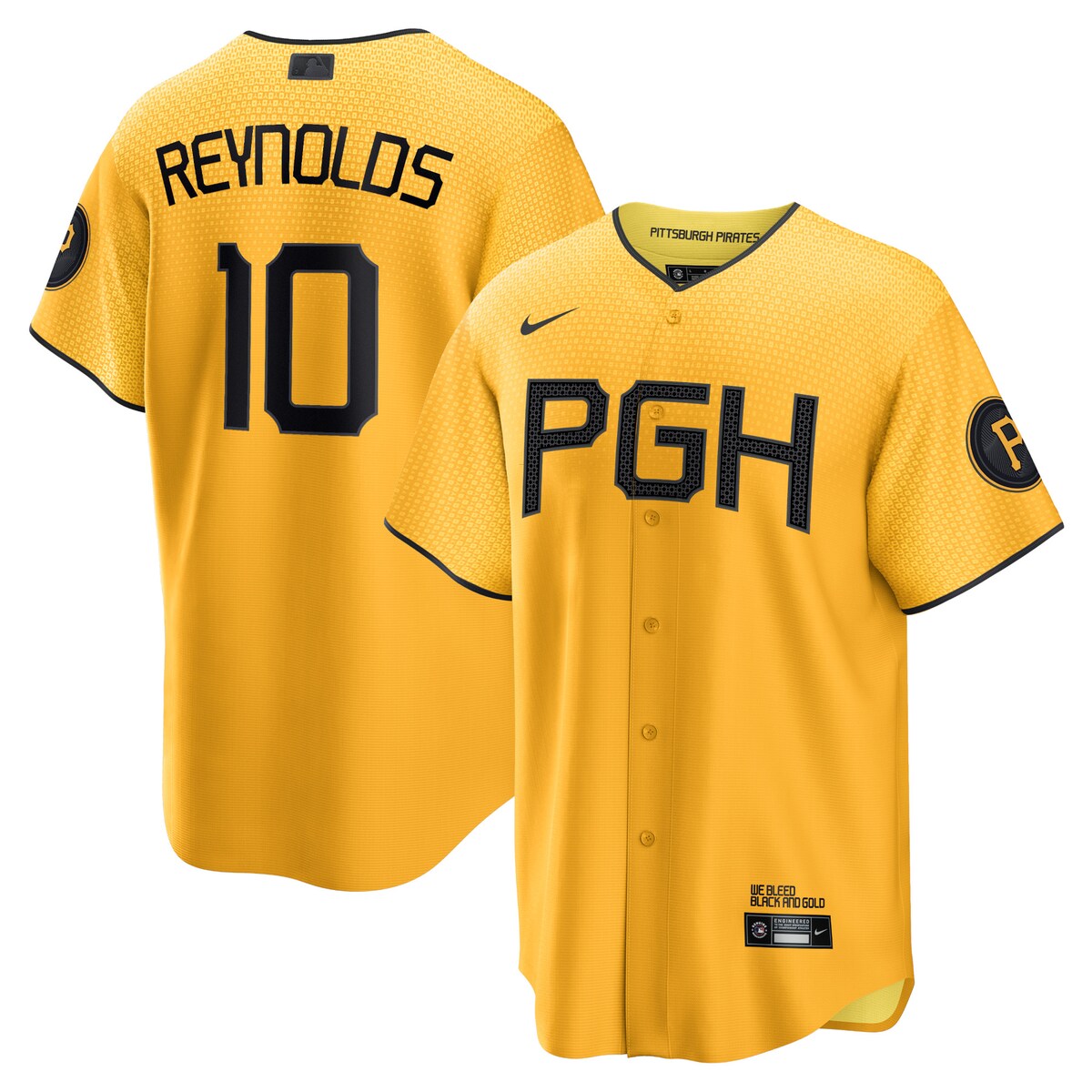 【公式グッズ】MLB パイレーツ ブライアン・レイノルズ レプリカ ユニフォーム Nike/ナイキ メンズ ゴールド (Men's Nike City Connect Replica Player Jersey - 2023)