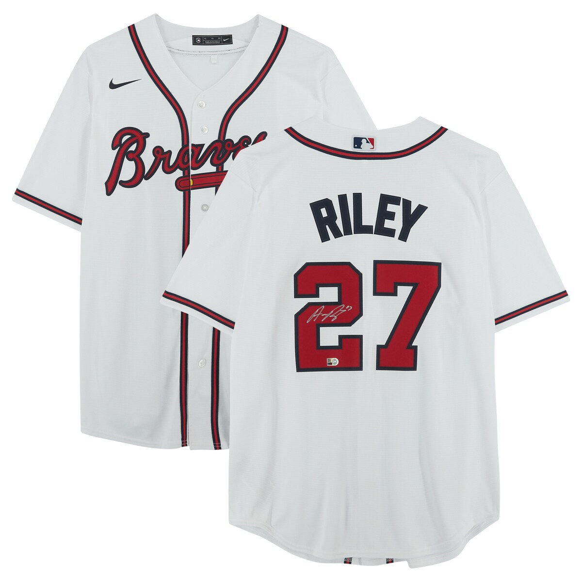 【MLB公式ホログラム付】MLB ブレーブス オースティン・ライリー 直筆サイン ユニフォーム Fanatics Authentic/ファナティクスオーセンティック (AUT BB JERSEY 45105)|Fanatics公式ストア 店