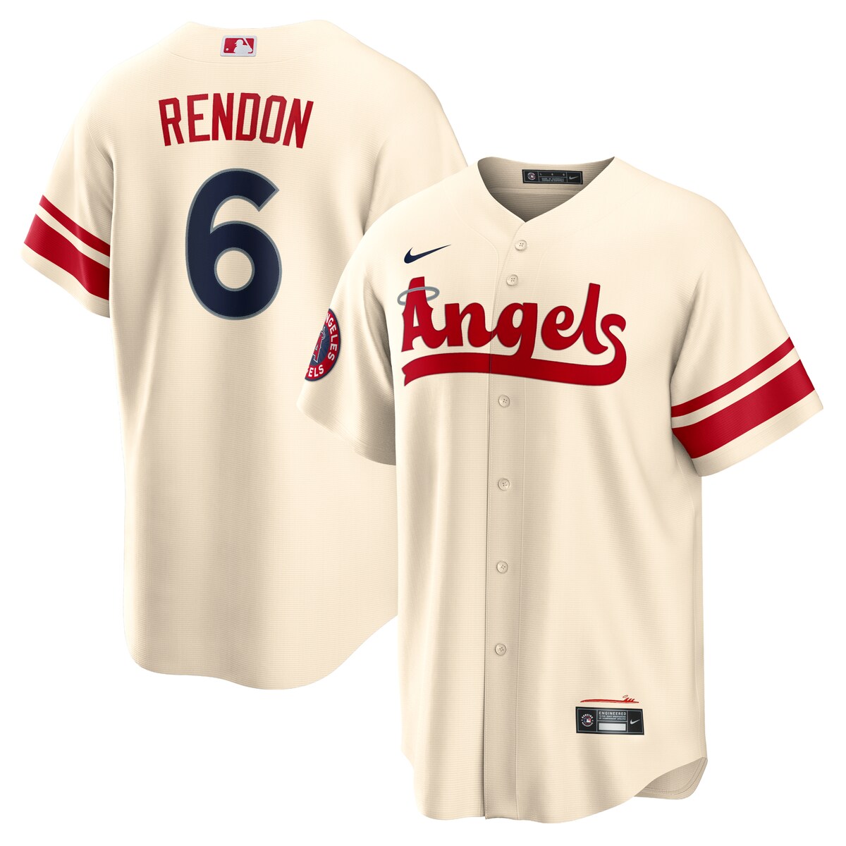 【公式グッズ】MLB エンゼルス アンソニー・レンドン レプリカ ユニフォーム Nike/ナイキ メンズ クリーム (Men's Nike Replica City Connect Player Jersey - 2022)