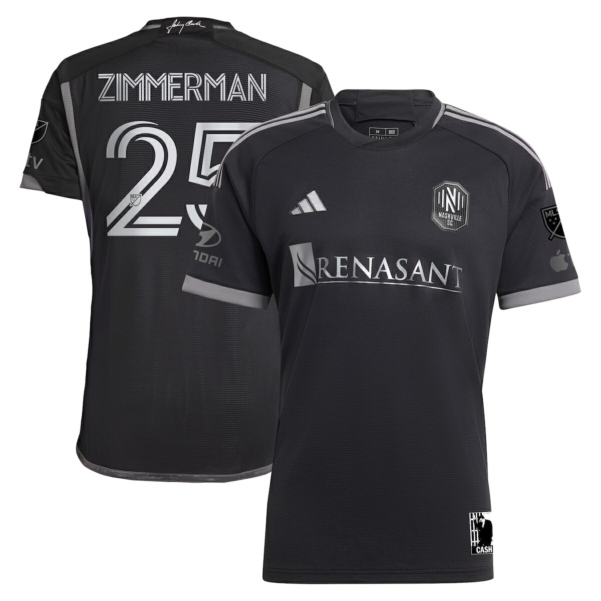 【公式グッズ】MLS ナッシュビル・SC ジマーマン オーセンティック ユニフォーム Adidas/アディダス メンズ ブラック (15877 JERMENACS)