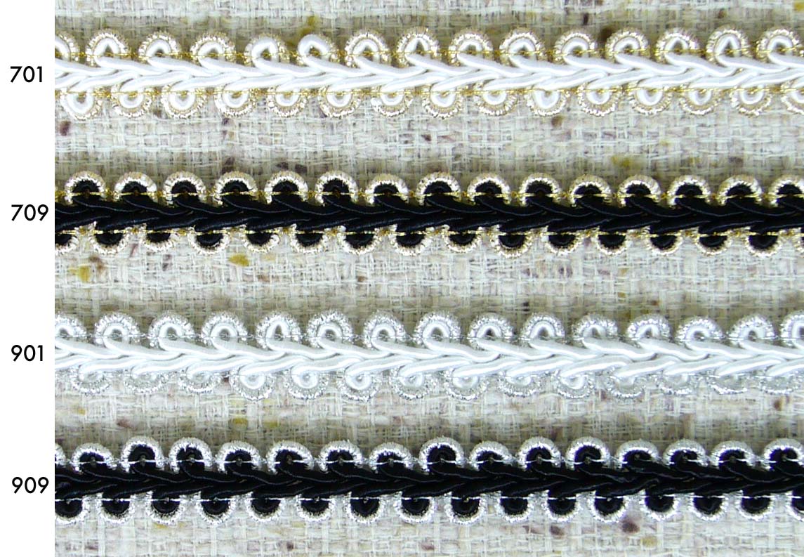 激安通販 メタリック ブレード 幅 :約11ｍｍ 《価格は1ｍのお値段です 1巻＝30ｍ》スタンダードな定番柄のブレードをラメでアレンジし装飾性を一層高めました 巻単位購入50%オフ 表記サイズより多少前後する場合がございます ご了承願います 定価の88％ＯＦＦ ※商品の特性上