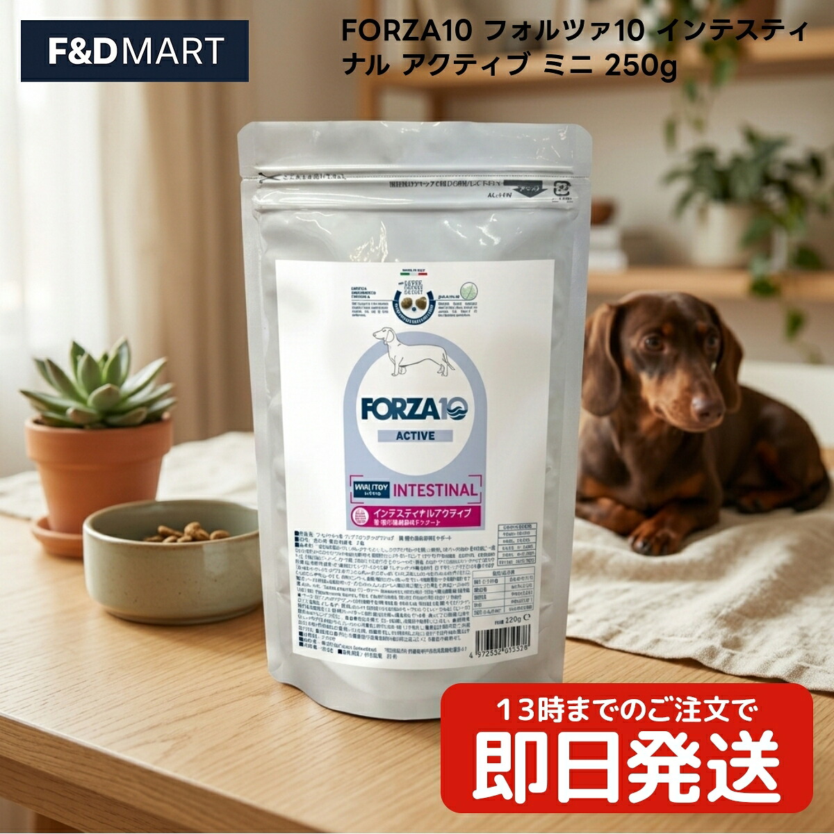 FORZA10 フォルツァ10 インテスティナル アクティブ ミニ 250g x20個 成犬用 ドッグフード イタリア製 小粒 魚 米 ドライ 全犬種用 フィッシュベース AFS粒配合 トリコインターナショナル|F and D mart