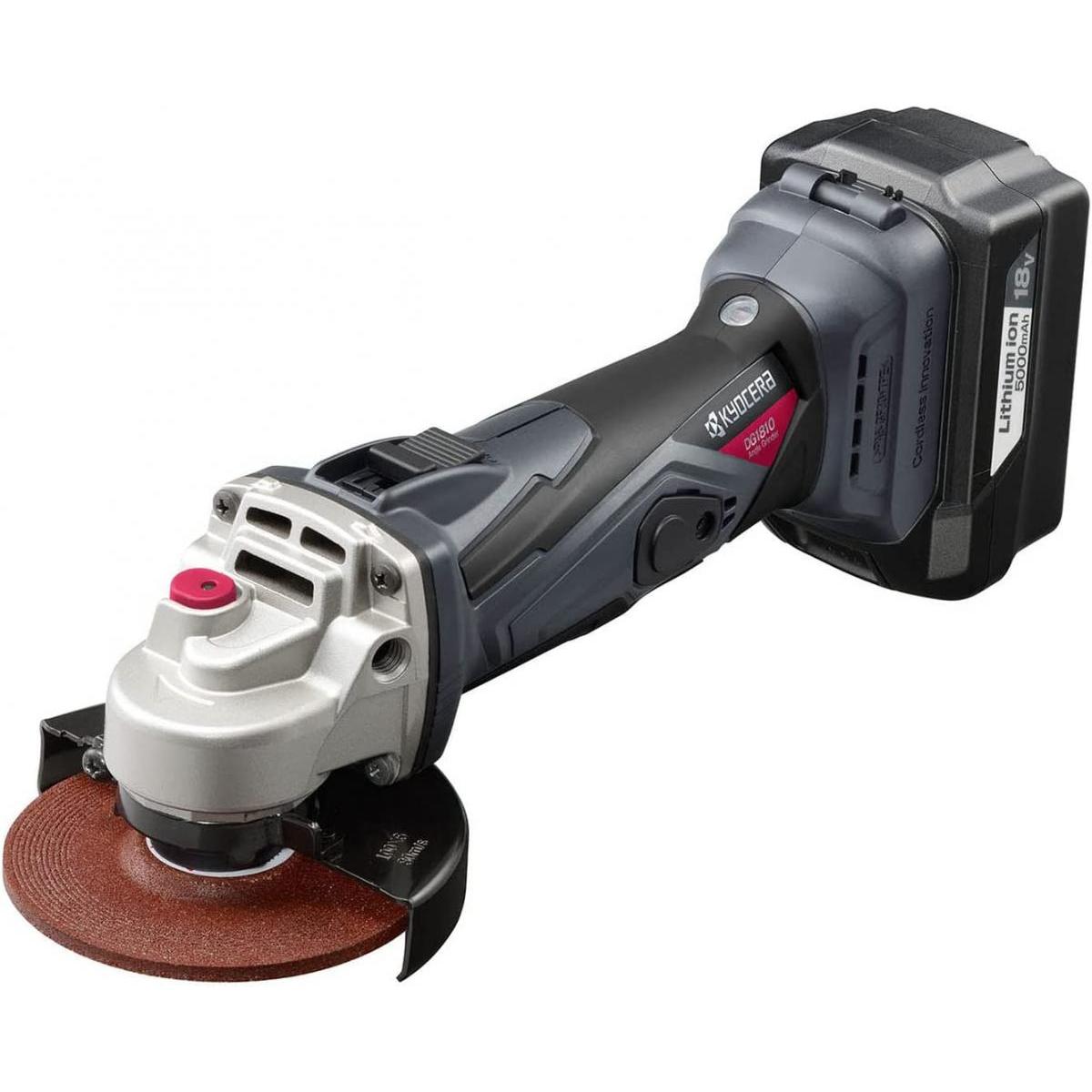 京セラ 旧リョービ 充電式 ディスクグラインダー 18V 100mm DG1810L5 充電器 電池パック キャリングケース|ファンズファクトリー
