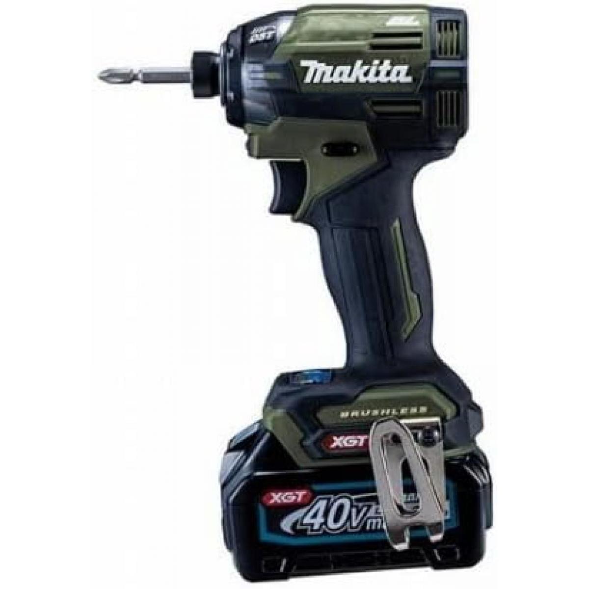 マキタ Makita 充電式インパクトドライバ オリーブ 40Vmax2.5Ah バッテリ2本・充電器・ケース付 TD002GRDXO 充電式 インパクトドライバ