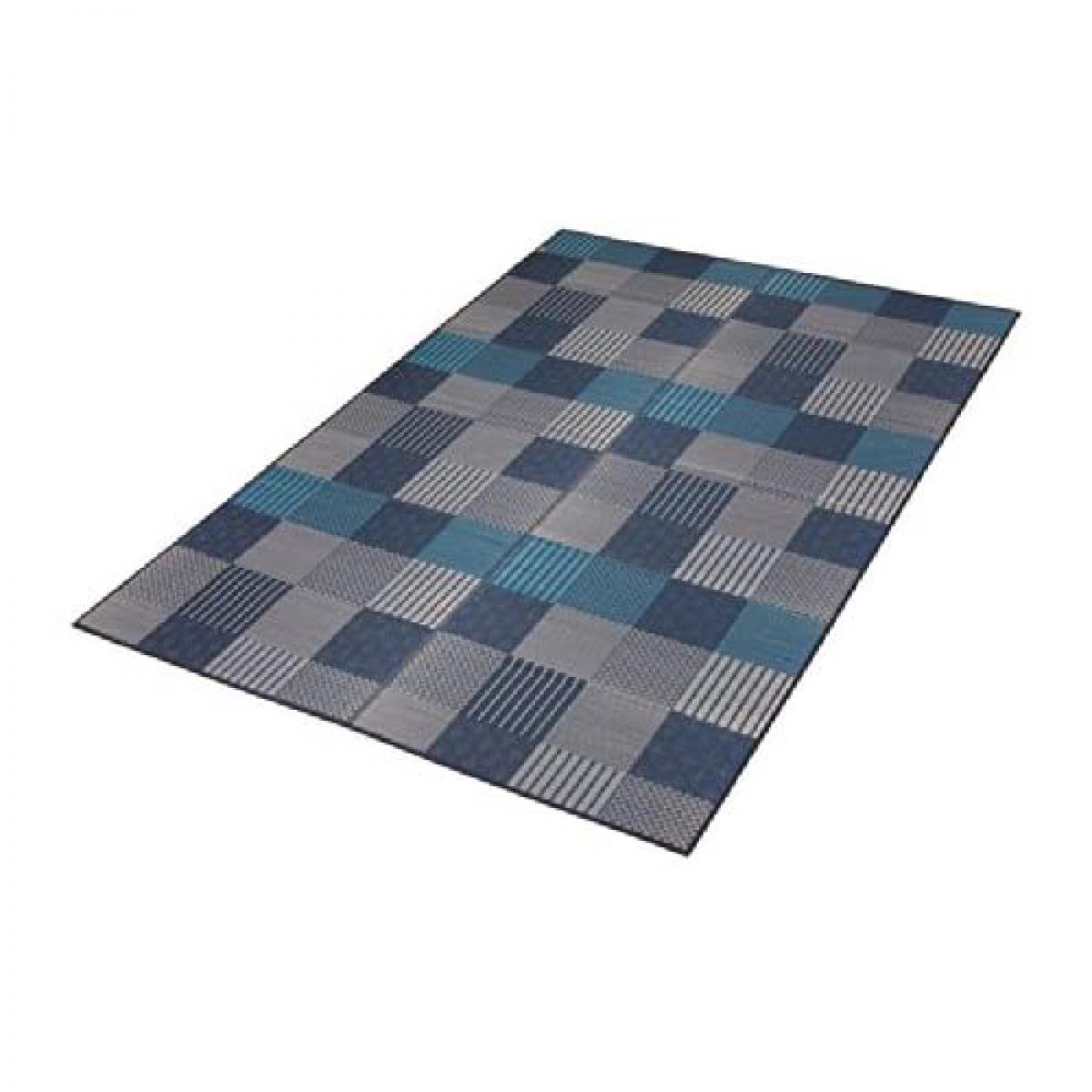 【I】【代引不可】イケヒコ い草ラグ カーペット DX京刺子 約191×300cm 裏貼り加工 ブルー 日本製【北海道・沖縄・離島不可】