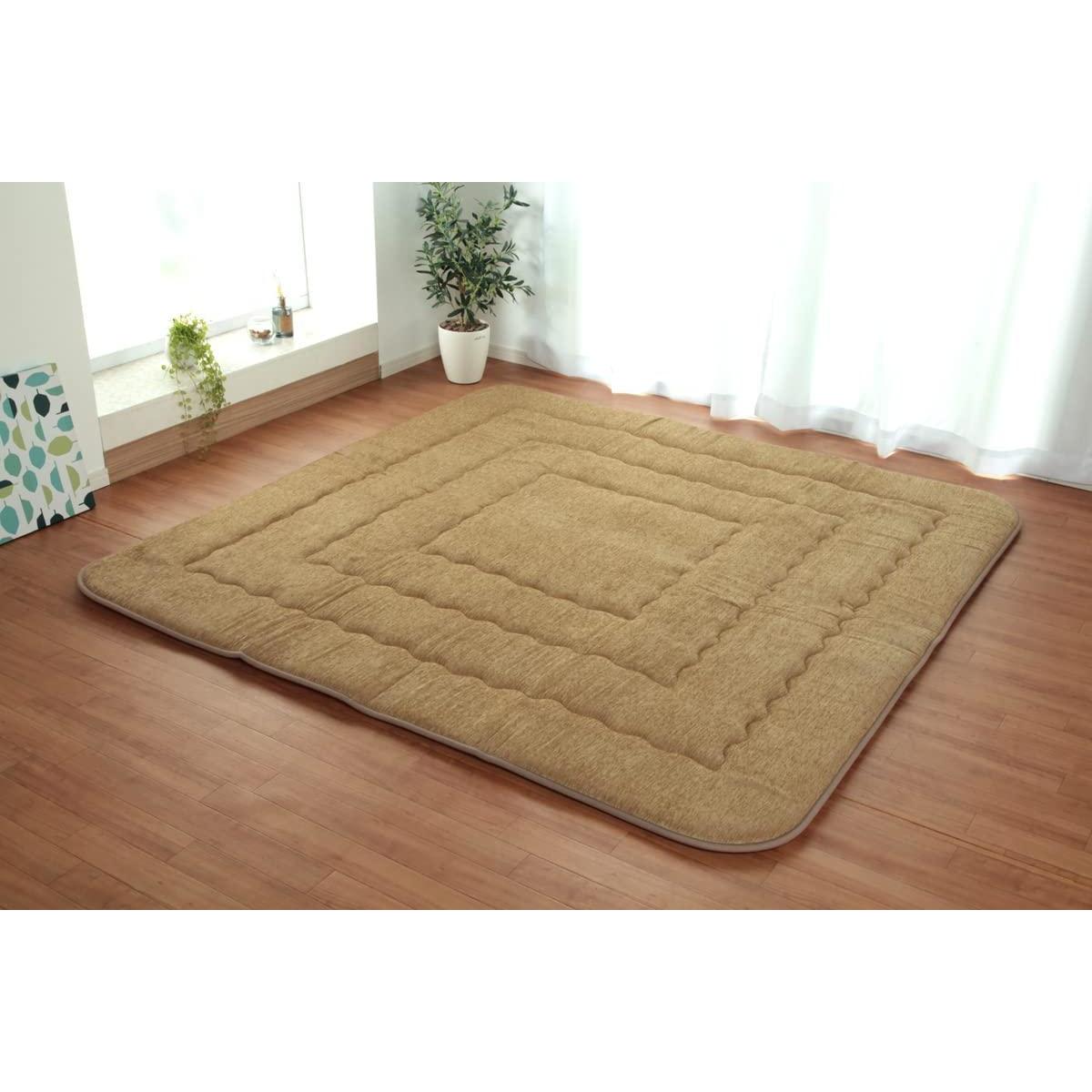 【i】【代引不可】 イケヒコ こたつ敷布団 ラグ ふっくら敷 撥水 モデルノ ベージュ 190&times;190cm 6022619【北海道・沖縄・離島不可】｜ファンズファクトリー 12,388円