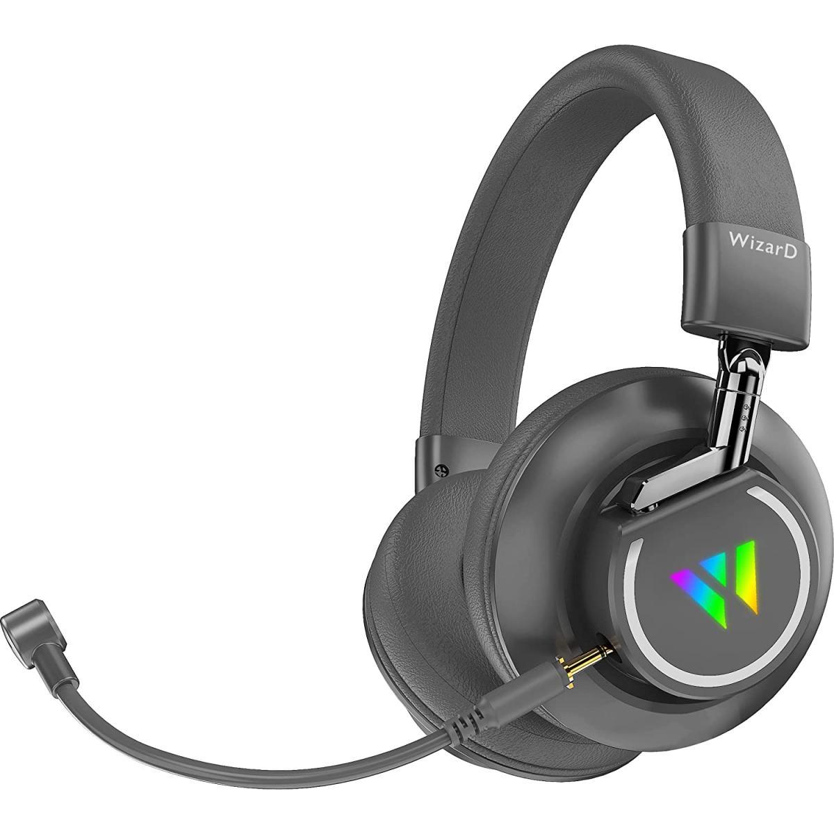 WizarD 低遅延 Bluetooth5.1 ゲーミング ヘッドセッド マイク着脱可能 ヘッド90度回転 HK21C2 ゲーミング I-CHAIN JAPAN