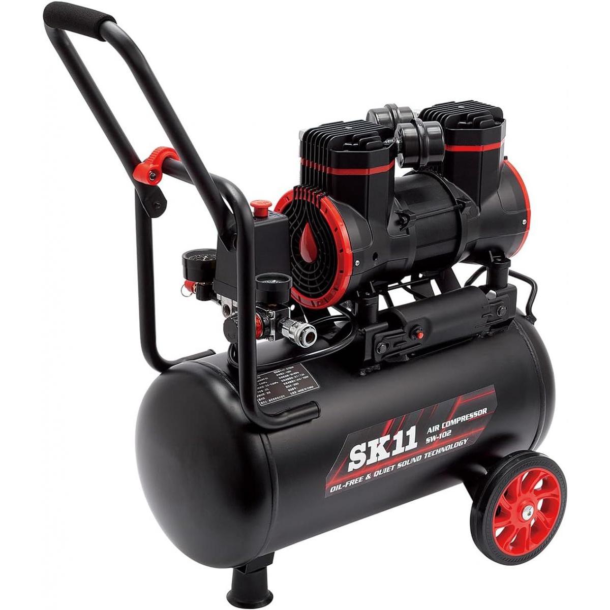 楽天市場】コンプレッサー 100V オイルフリーエアーコンプレッサー