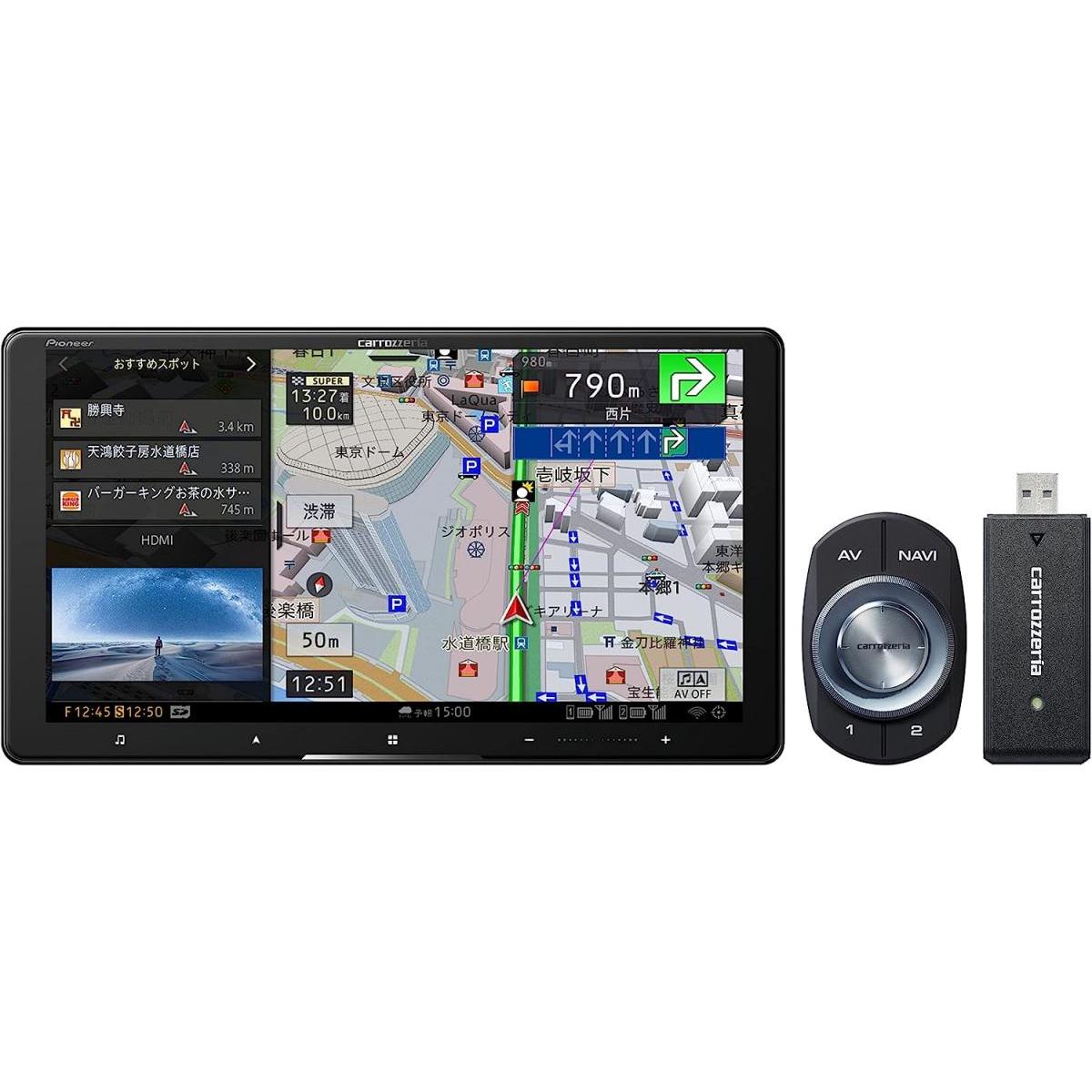パイオニア Pioneer カーナビ AVIC-CQ912II-DC 9インチ 無料地図更新 フルセグ DVD CD Bluetooth SD USB サイバーナビ CYBER NAVI