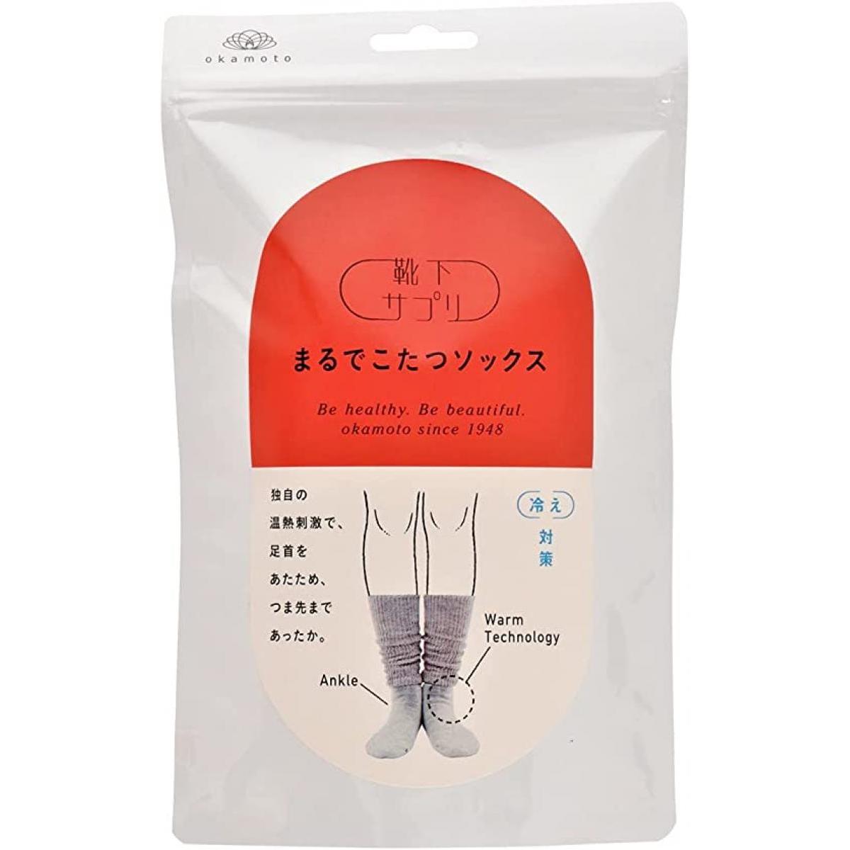 楽天市場】岡本 靴下サプリ まるでこたつソックス Mサイズ グレー 23
