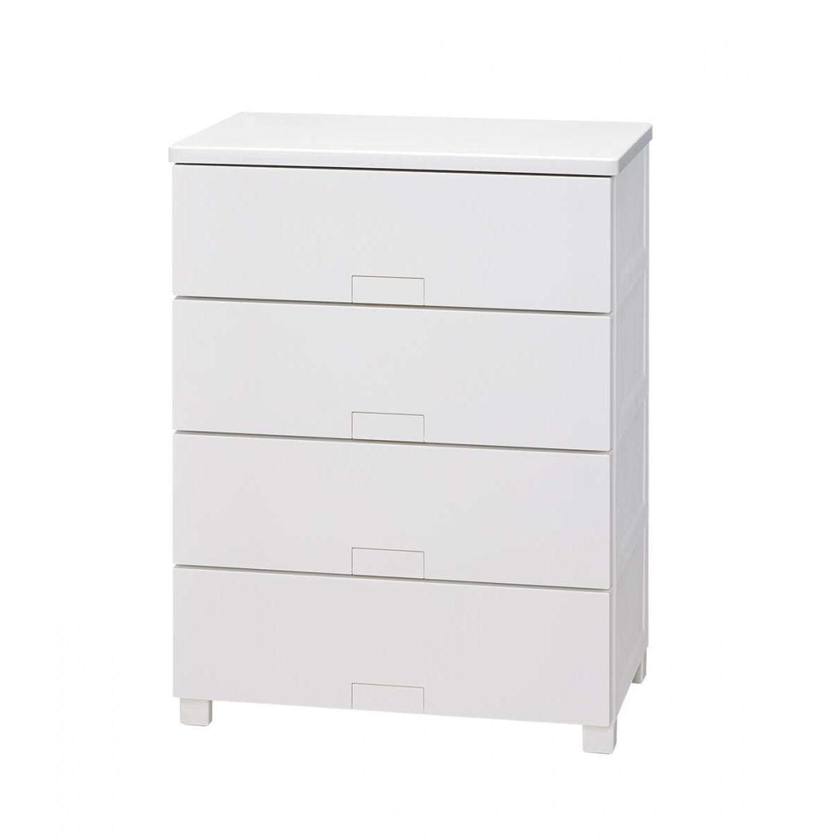 天馬 フィッツチェスト フルフラット 6504 完成品チェスト 4段 ホワイト(幅65&times;奥行41&times;高さ85cm)｜ファンズファクトリー 14,776円