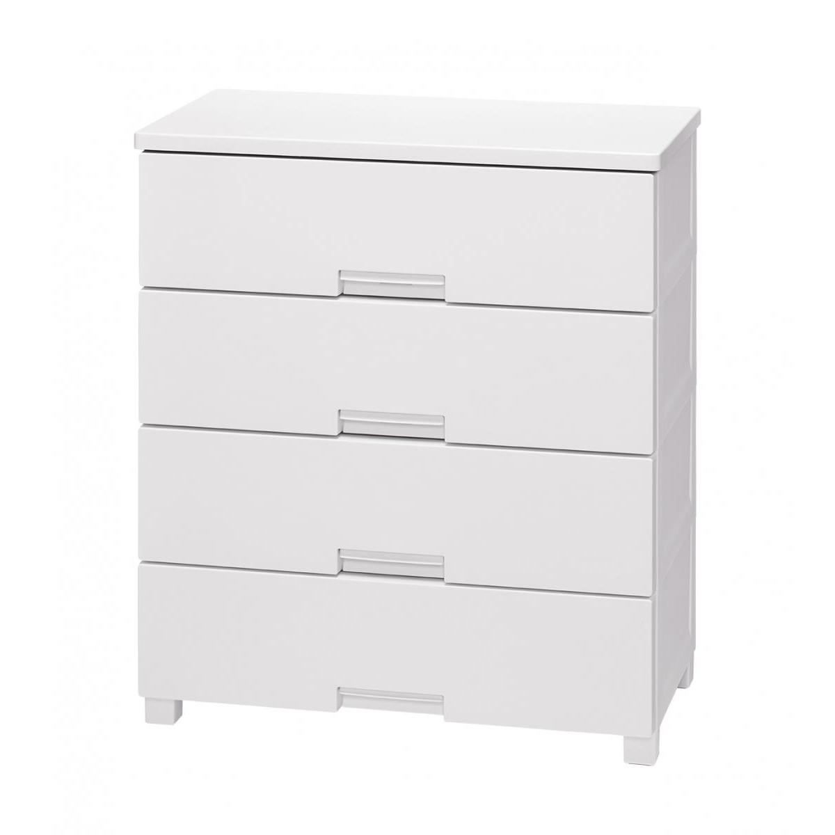 【在庫有・即納】天馬 チェスト Fits フィッツチェスト ホワイト 4段 幅75cm 約75×41×85cm 7504