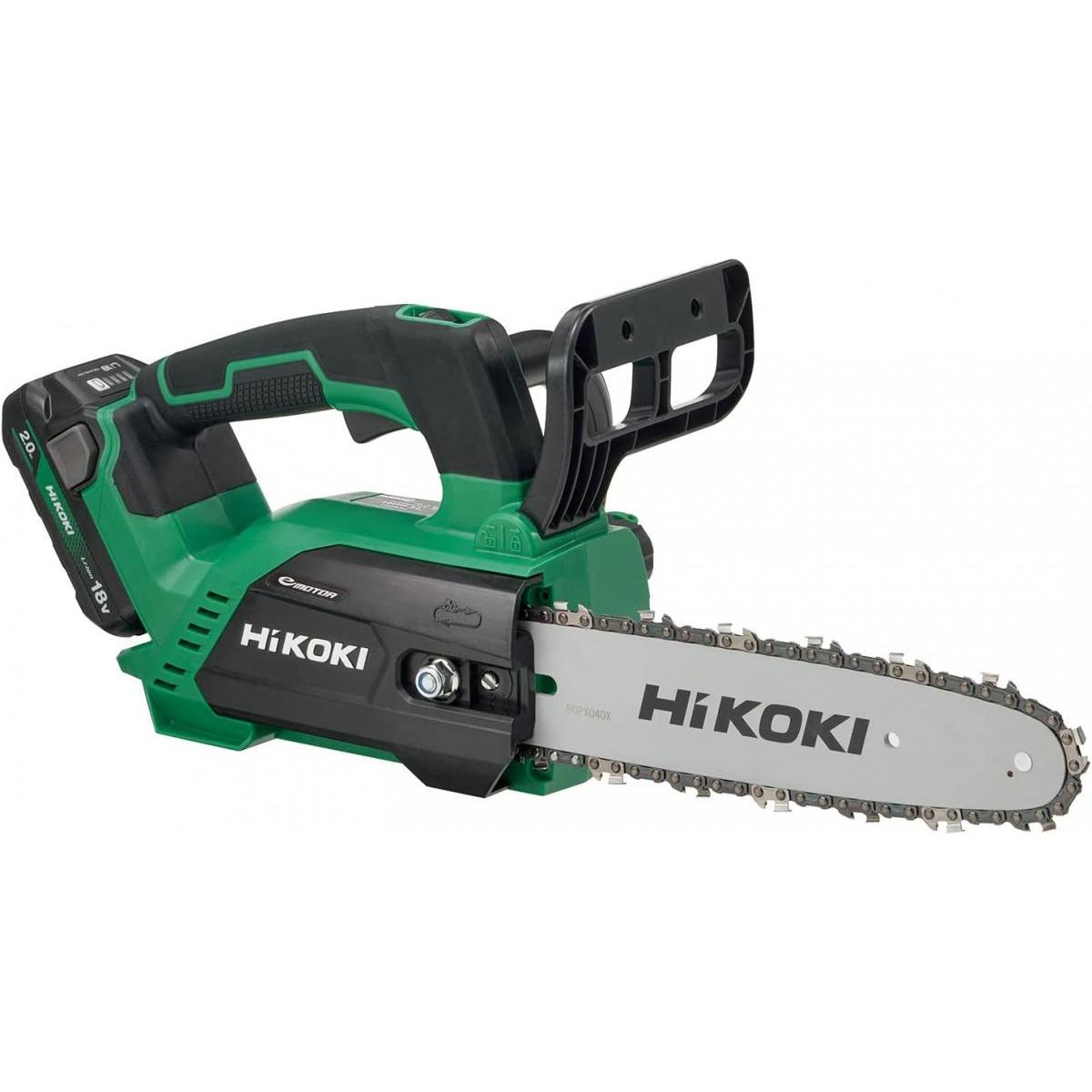 【在庫有・即納】【数量限定】 HiKOKI(ハイコーキ) 18V コードレスチェーンソー バーサイズ 250mm 蓄電池1個・充電器付き CS1825DC(BC)