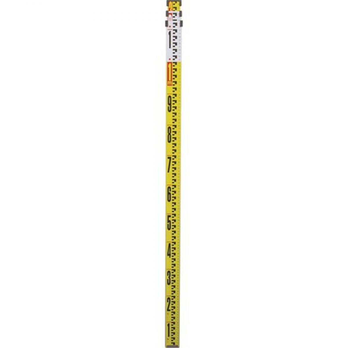シンワ測定 アルミスタッフ II 5ｍ3段 表面10mmピッチ 裏面1mmピッチ目盛付 73265