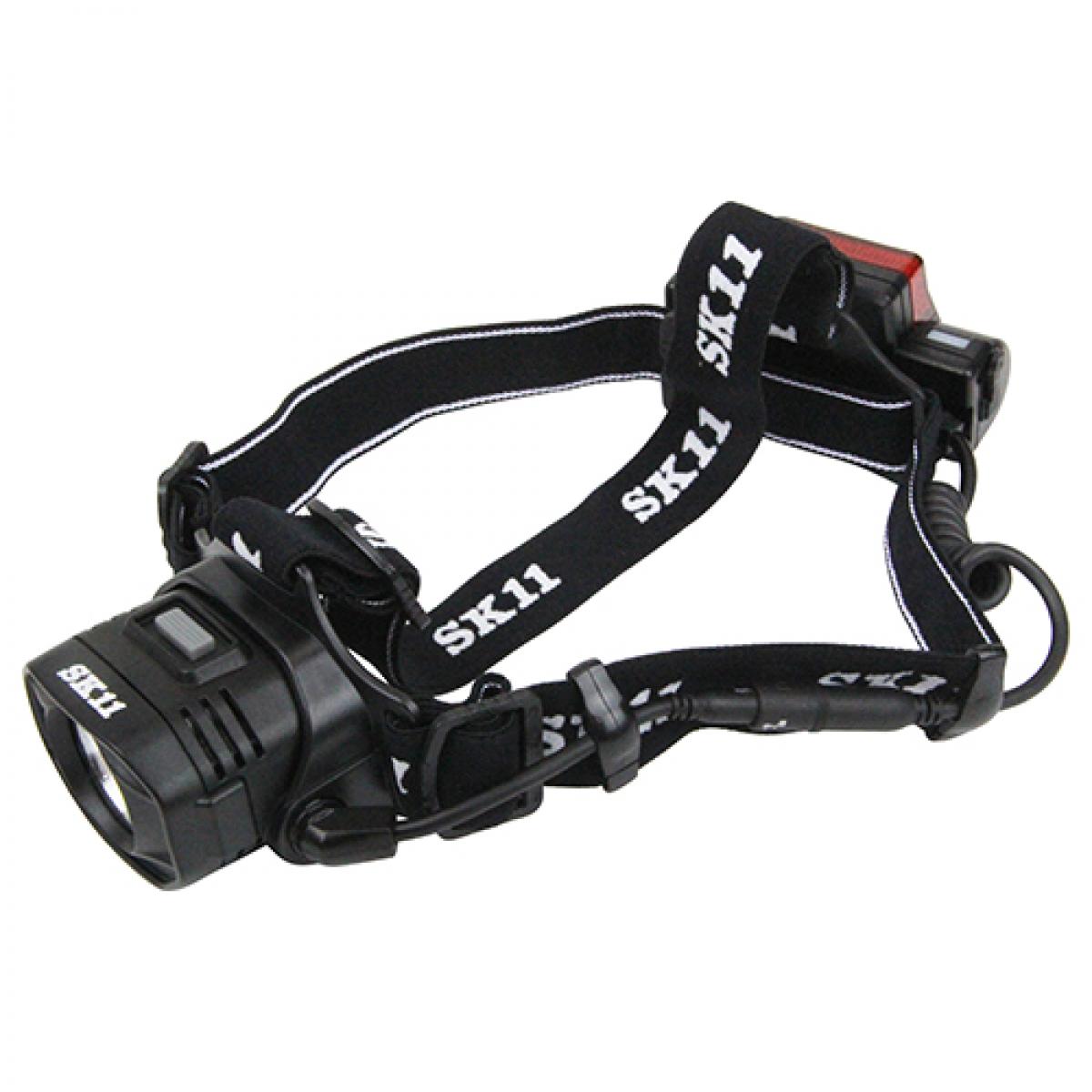 SK11 LEDヘッドライト 充電式 最大1000lm SLH-012 幅85×高さ60×奥行55mm 作業灯 夜間の歩行 レジャー 夜釣り 登山 リチウムイオン蓄電池