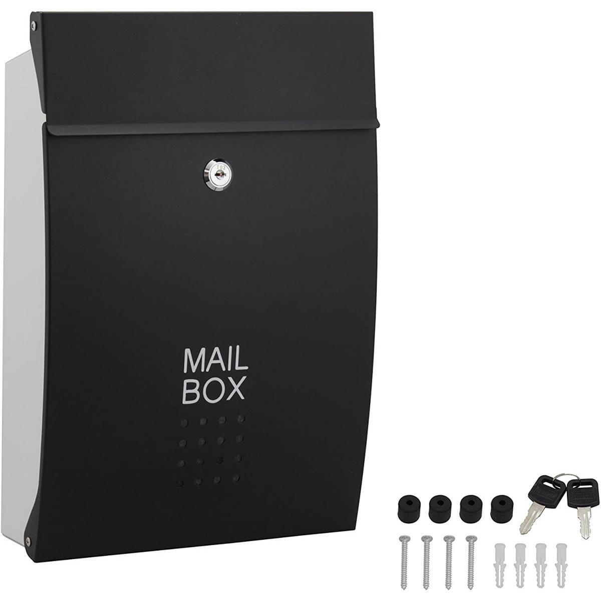 ご機嫌理論の道筋 堺取り替えっこ 郵便受け・郵便うけ 黒いこと W260xH385xD80粍 鍵付き添い人 SHPB05A-BW エクステリア・ガーデンファニチャー-花・ガーデン・DIY