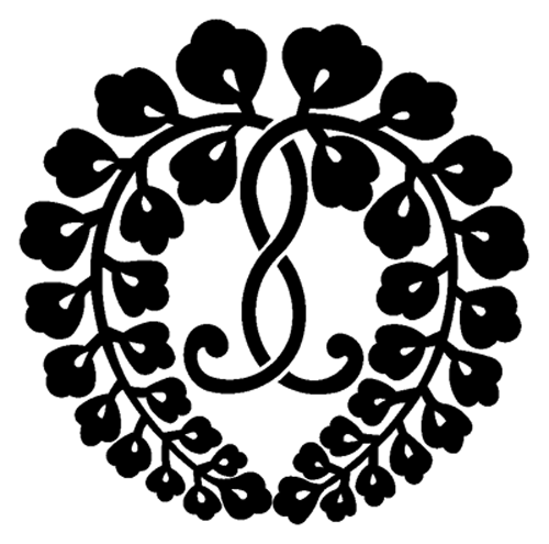 楽天市場】家紋ステッカー 九条藤 13cmサイズ 家紋番号-240