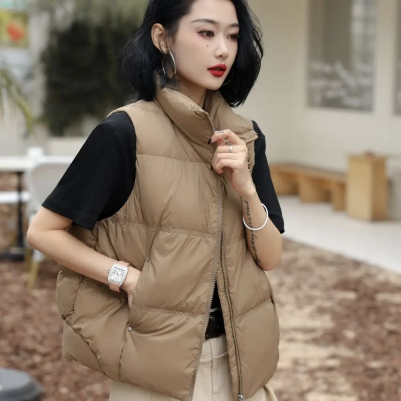 楽天市場】ダウンベスト レディース 冬 厚手 軽量 立ち襟 ダウン