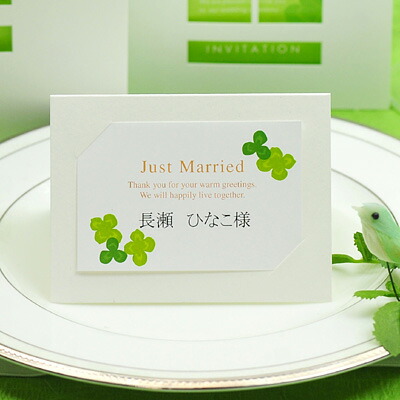 席札 手作りセット カーサ クローバー 結婚式 テンプレート付 ペーパーアイテム 10名分 メーカー在庫限り品