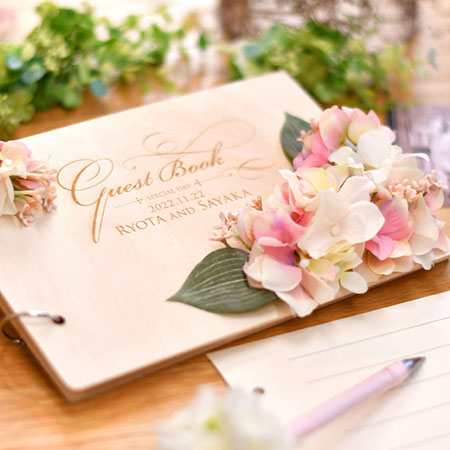 Farbesis Guest Book Wood Flower Of Natural Pet Name Guest Book Wood Flower Of Natural Pet Name Forest Wedding Wooden