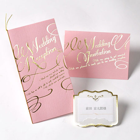 楽天市場 キラキラ箔押しがきれい席札 イリス 席札手作りセット 10名様分 結婚式ウェディングギフトファルベ