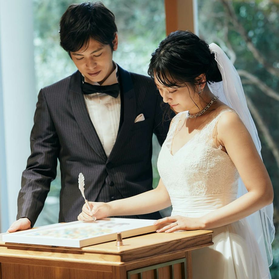 高級素材使用ブランド 結婚証明書 ゲスト参加型 写真入り 結婚式 ブライダル ウェディング 挙式 人前式 誓いの言葉 オリジナル イラストフォト結婚証明書 リース Fucoa Cl