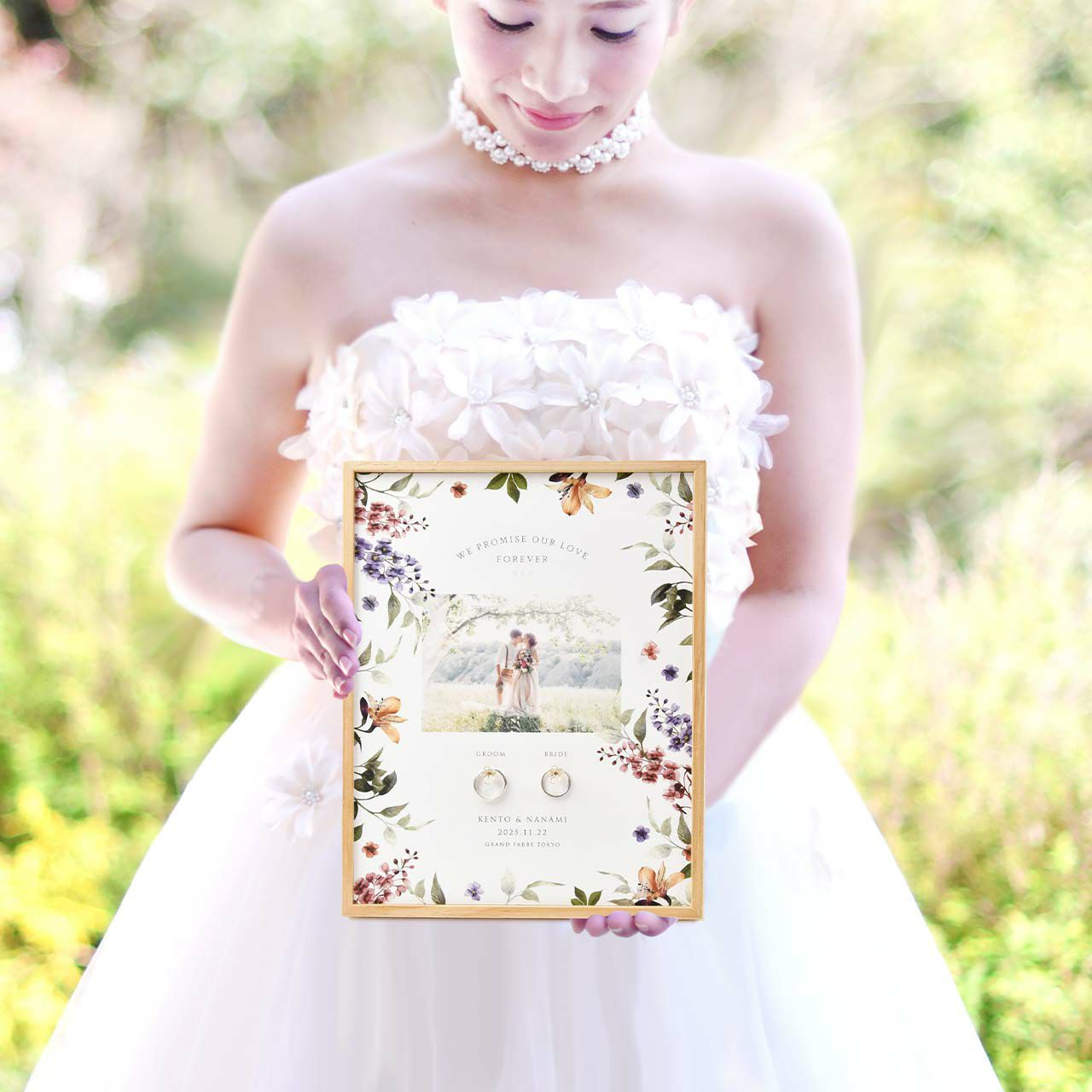 リングピロー 指輪 結婚式 チャペル 交換 結婚式 リングボード 飾れるリングピロー フォトリングボード 挙式 写真入 お写真入り 飾れるリングピロー フォトリングボード リング置き メモリアル ナチュレ 結婚式 挙式 指輪交換 結婚式ウェディングギフトファルベ