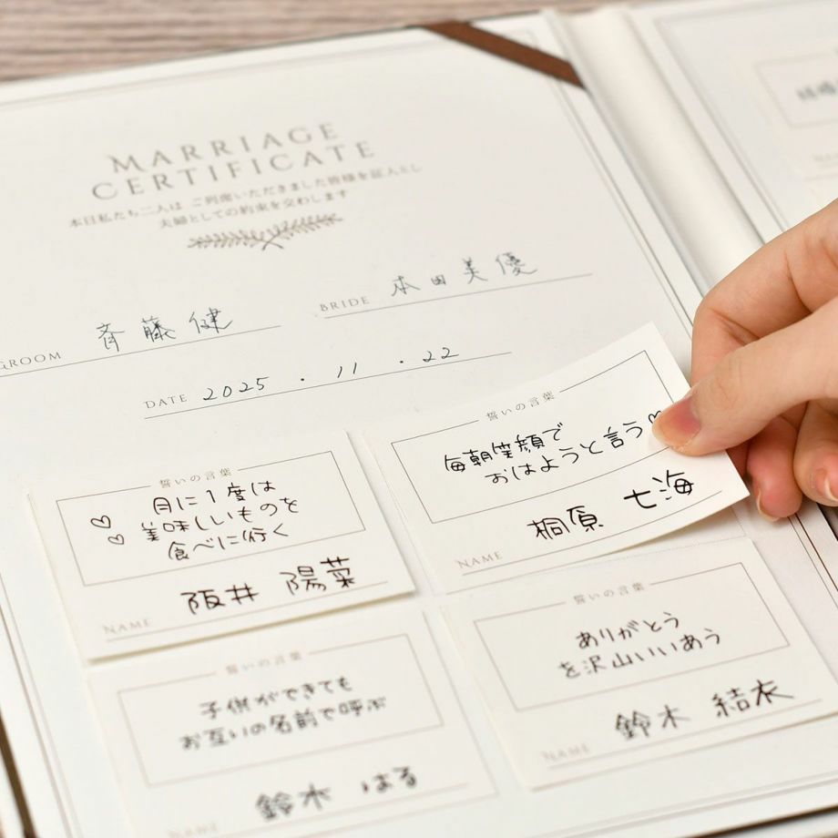 輝く高品質な 結婚証明書 リクエストカード ゲスト参加型 ゲストと一緒に作る 結婚式 人前式 誓いの言葉 オリジナル 誓約書 宣誓書 ゲストリクエスト カード付結婚証明書 シンプル 60名様分 Biteburger Co Th