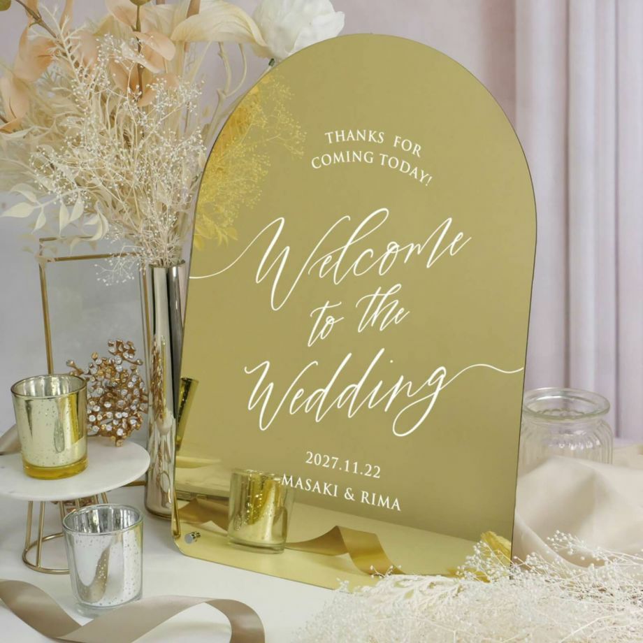 楽天市場】ゴールド フレーム ミラー ウェルカムボード 結婚式 披露宴