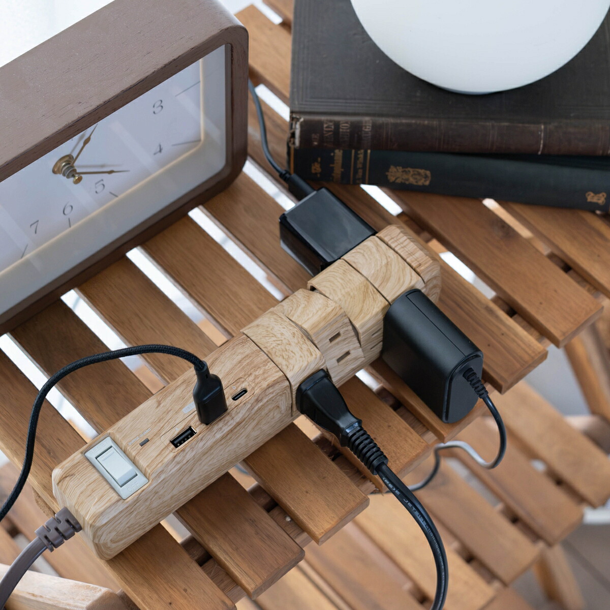 【PSE認証☆USB-C付きの木目調延長コード】 Fargo 電源タップ コンセント 8個口 12個口 USB TYPE-C TYPE-A 木目調 おしゃれ 3.4A 回転 ほこりシャッター タコ足 雷ガード マルチタップ コンセントタップ ベージュ ブラウン ソケット