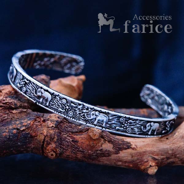 アフリカ輸入 天然石風バングル（アンティーク調） [並行輸入品] 楽天市場】バングル 細め 総柄 植物 草花 ボタニカル 彫り アラベスク