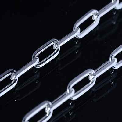 カットあずき(ロング)シルバーチェーン(幅2.5mm)|アクセサリーショップfarice