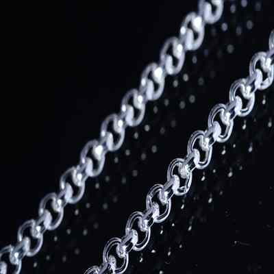 あずき(丸)シルバーチェーン(幅2mm)